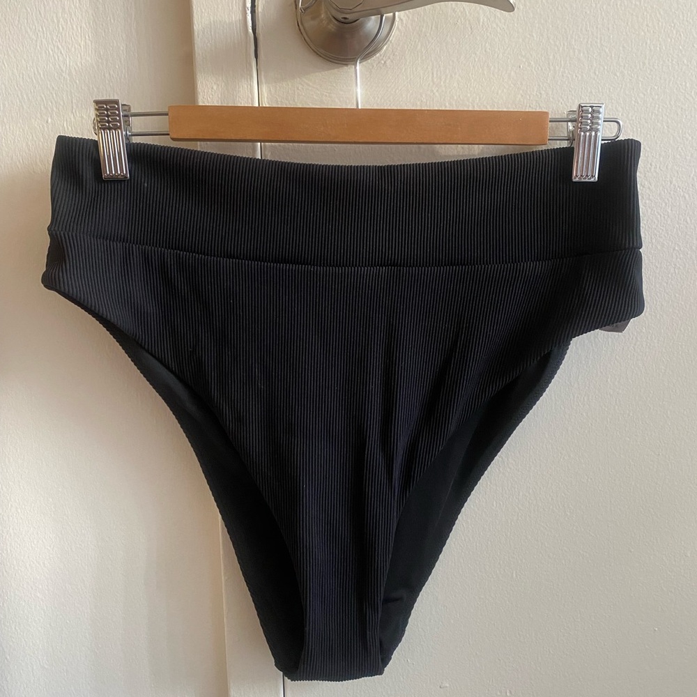 Aerie Ribbed High-Cut Cheeky Bikini Bottom